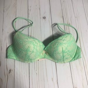 Victoria’s Secret Padded Demi Bust Green 34C